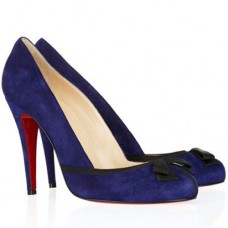 Escarpins Christian Louboutin Lavallière 100 mm bleus Escarpins Christian Louboutin Lavallière 100 mm bleus