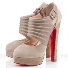 Escarpins Christian Louboutin Bye Bye 160 mm beiges