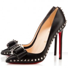 Escarpins Christian Louboutin Lucifer Bow 120 mm noirs Escarpins Christian Louboutin Lucifer Bow 120 mm noirs