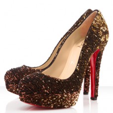 Escarpins Christian Louboutin Bianca 140 mm Or