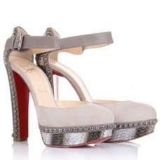 Escarpins Christian Louboutin Luxura 140 mm beiges Escarpins Christian Louboutin Luxura 140 mm beiges