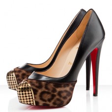 Escarpins Christian Louboutin Maggie 140 mm léopard