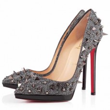 Escarpins Christian Louboutin Pigalili Plato 140 mm gris