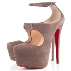 Escarpins Christian Louboutin Maillot 160 mm Taupe