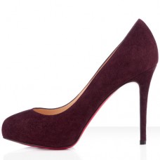 Escarpins Christian Louboutin New Declic 120 mm prune