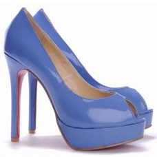 Escarpins Christian Louboutin Altadama 140 mm à bout ouvert bleus