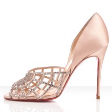Escarpins Christian Louboutin Aranea 100 mm à bout ouvert couleur nude Escarpins Christian Louboutin Aranea 100 mm à bout ouvert couleur nude