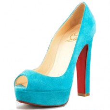 Escarpins Christian Louboutin Bambou 140 mm à bout ouvert bleus Escarpins Christian Louboutin Bambou 140 mm à bout ouvert bleus