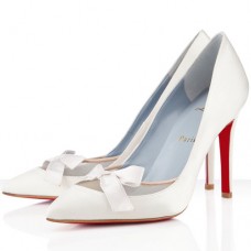 Escarpins Christian Louboutin Love Me 100 mm Occasion Spéciale Blanc cassé