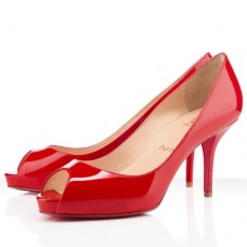 Escarpins Christian Louboutin Mater Claude 80 mm à bout ouvert rouges