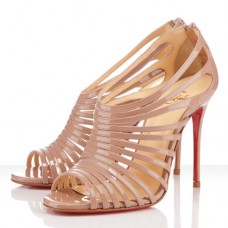 Escarpins Christian Louboutin Multibrida 100 mm à bout ouvert couleur nude