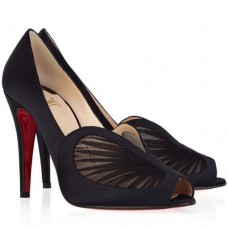 Escarpins Christian Louboutin Papilipi 100 mm à bout ouvert noirs