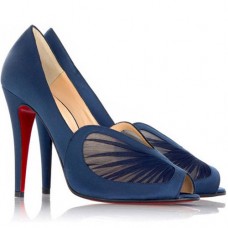 Escarpins Christian Louboutin Papilipi 100 mm à bout ouvert bleus Escarpins Christian Louboutin Papilipi 100 mm à bout ouvert bleus