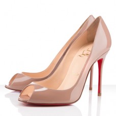 Escarpins Christian Louboutin Sexy 100 mm à bout ouvert couleur chair