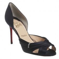 Escarpins Christian Louboutin Tres Oprah 80 mm à bout ouvert noirs