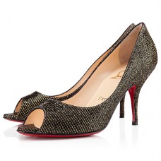 Escarpins Christian Louboutin Yo Yo 80 mm à bout ouvert noirs Escarpins Christian Louboutin Yo Yo 80 mm à bout ouvert noirs
