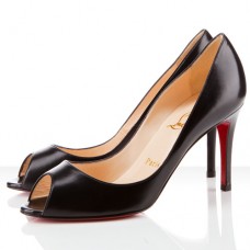 Escarpins Christian Louboutin You You 80 mm à bout ouvert noirs Escarpins Christian Louboutin You You 80 mm à bout ouvert noirs