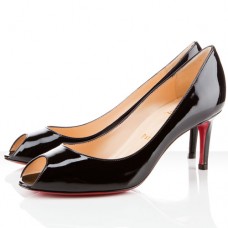 Escarpins Christian Louboutin You You 80 mm à bout ouvert noirs Escarpins Christian Louboutin You You 80 mm à bout ouvert noirs