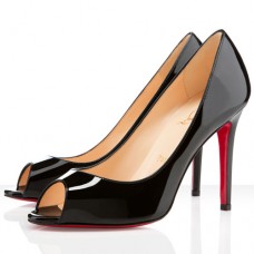 Escarpins Christian Louboutin You You 100 mm à bout ouvert noirs