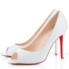 Escarpins Christian Louboutin You You 100 mm à bout ouvert blancs Escarpins Christian Louboutin You You 100 mm à bout ouvert blancs