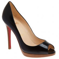 Escarpins Christian Louboutin Yolanda 120 mm à bout ouvert noirs