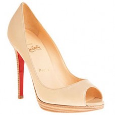 Escarpins Christian Louboutin Yolanda 120 mm à bout ouvert couleur nude