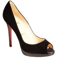 Escarpins Christian Louboutin Yolanda 120 mm à bout ouvert noirs Escarpins Christian Louboutin Yolanda 120 mm à bout ouvert noirs