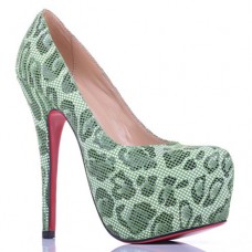 Escarpins Christian Louboutin Daffodile Lace 160 mm à plateforme verte Escarpins Christian Louboutin Daffodile Lace 160 mm à plateforme verte