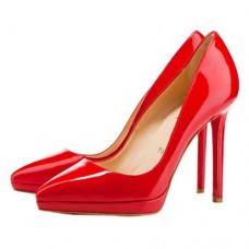 Escarpins Christian Louboutin Pigalle Plato 120 mm rouges Escarpins Christian Louboutin Pigalle Plato 120 mm rouges
