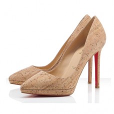 Escarpins Christian Louboutin Pigalle Plato 120 mm Naturel