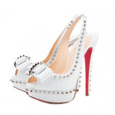 Escarpins Christian Louboutin Lady Clou 140 mm blancs