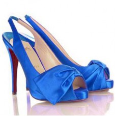 Escarpins Christian Louboutin Very Noeud 120 mm bleus Escarpins Christian Louboutin Very Noeud 120 mm bleus