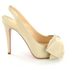 Escarpins Christian Louboutin Very Noeud 120 mm beiges Escarpins Christian Louboutin Very Noeud 120 mm beiges