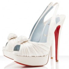 Escarpins Christian Louboutin Jenny 140 mm Occasion Spéciale Blanc Cassé