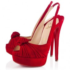 Escarpins Christian Louboutin Jenny 140 mm Rouge Occasion Spéciale