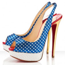 Escarpins Christian Louboutin Miss America 140 mm bleus Escarpins Christian Louboutin Miss America 140 mm bleus