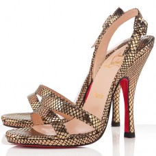 Escarpins Christian Louboutin Fine Romance 120 mm, couleur or