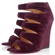 Escarpins compensés Christian Louboutin Developpa 100 mm Prune Escarpins compensés Christian Louboutin Developpa 100 mm Prune