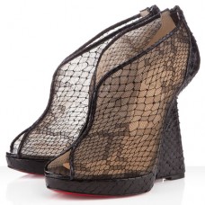 Escarpins compensés Christian Louboutin Janet 120 mm noirs Escarpins compensés Christian Louboutin Janet 120 mm noirs