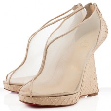 Escarpins compensés Christian Louboutin Janet 120 mm blancs Escarpins compensés Christian Louboutin Janet 120 mm blancs