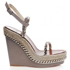 Escarpins compensés Christian Louboutin Macarena 120 mm Taupe Escarpins compensés Christian Louboutin Macarena 120 mm Taupe