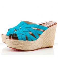 Christian Louboutin Crépon 100mm Coins Turquoise