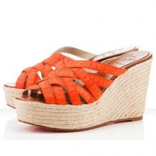 Christian Louboutin Crépon 100mm Coins Orange