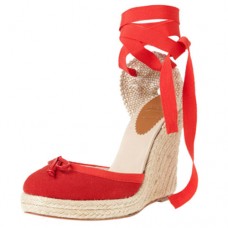 Escarpins compensés Christian Louboutin Carino Plato 120 mm rouges Escarpins compensés Christian Louboutin Carino Plato 120 mm rouges