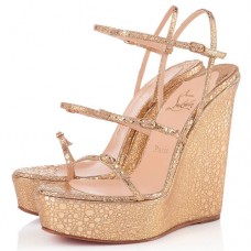 Escarpins compensés Christian Louboutin 123 Zeppa 140 mm Or