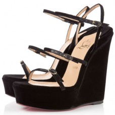Escarpins compensés Christian Louboutin 123 Zeppa 140 mm noirs