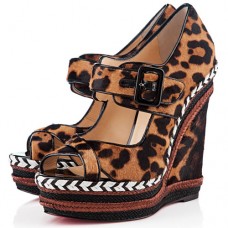Escarpins compensés Christian Louboutin Highlander 140 mm Léopard Escarpins compensés Christian Louboutin Highlander 140 mm Léopard