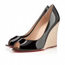 Escarpins compensés Christian Louboutin Puglia 100 mm noirs Escarpins compensés Christian Louboutin Puglia 100 mm noirs
