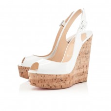 Escarpins compensés Christian Louboutin Une plume 140 mm blancs Escarpins compensés Christian Louboutin Une plume 140 mm blancs