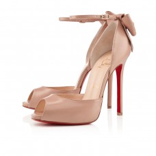 Christian Louboutin Dos Noeud 120mm Sandales Nude